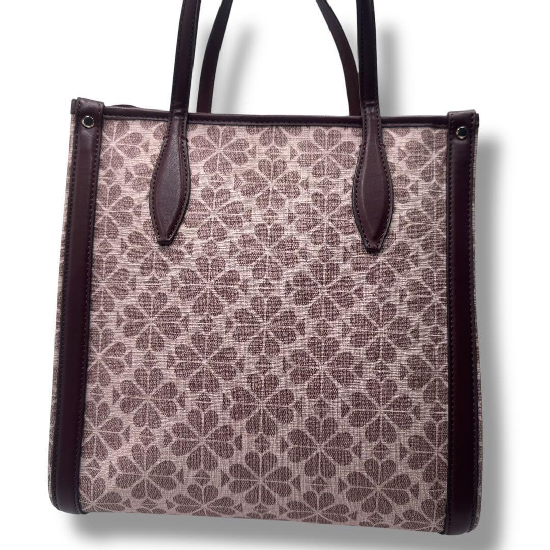 極美品 ケイトスペード ジャガード トートバッグ フラワー 2way