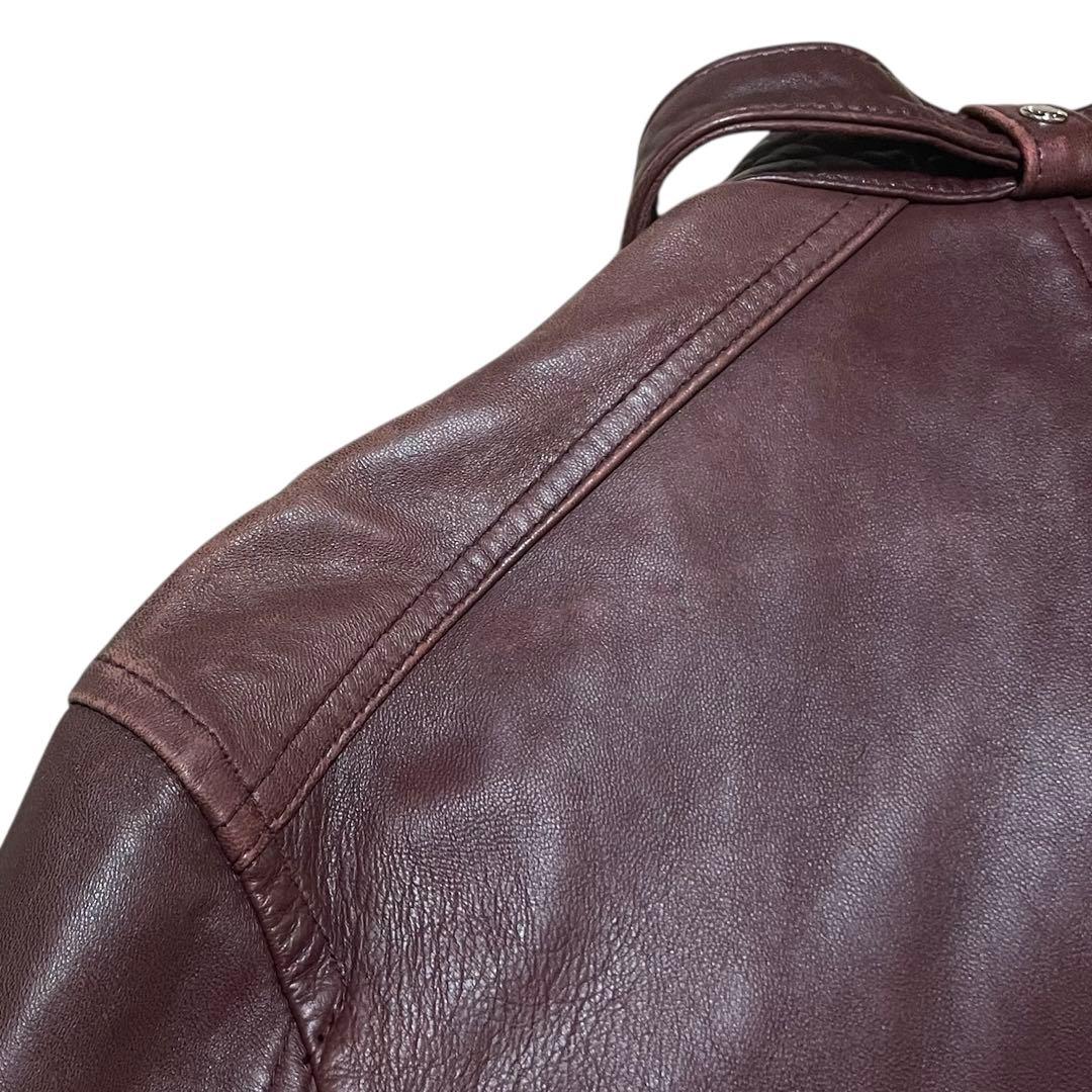 neutral infinity ラムレザー シングルライダース L ボルドー