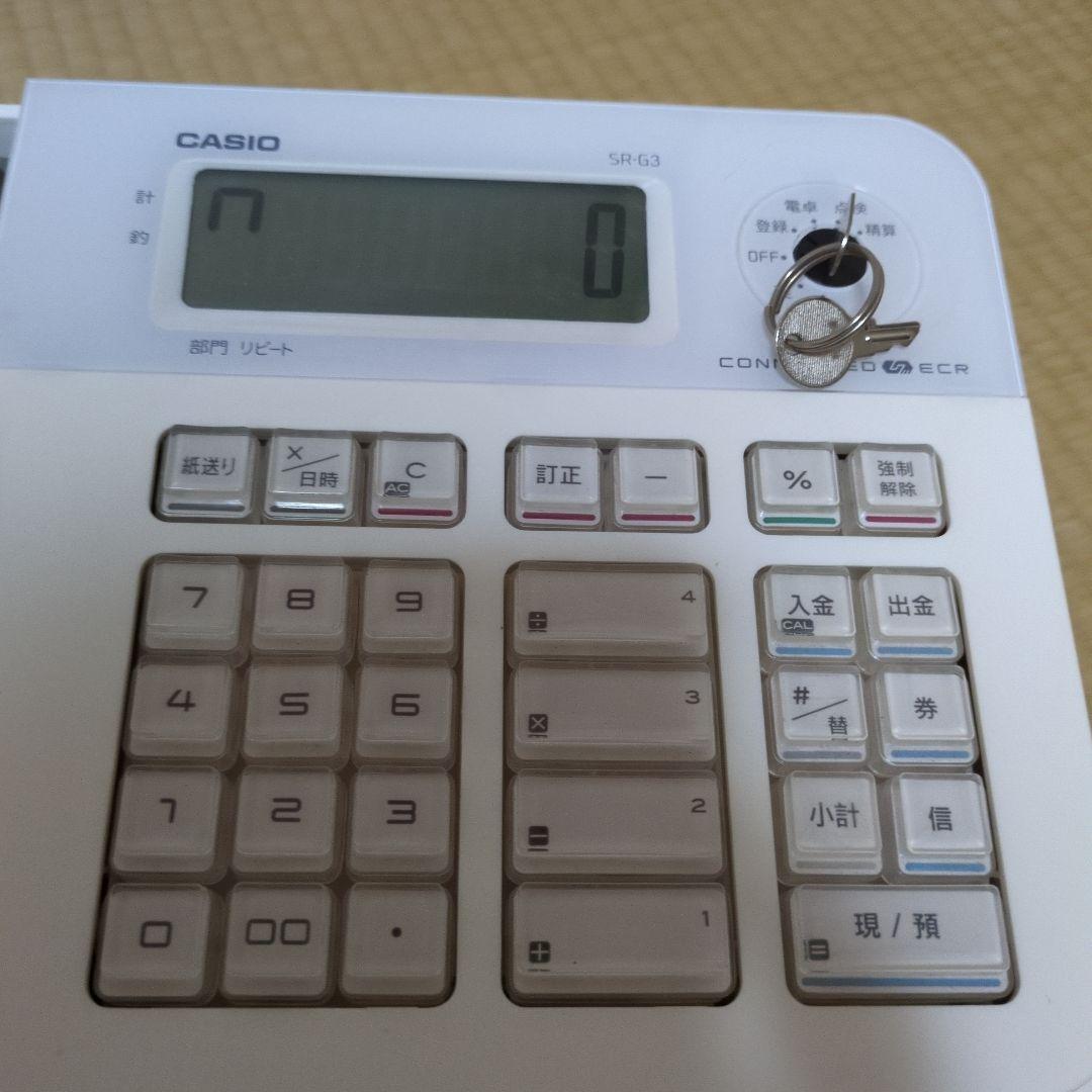 カシオ 電子レジスター casio Bluetooth搭載 SR-G3-WE