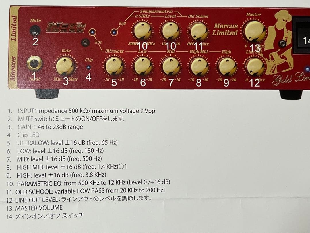 MARKBASS ( マークベース ) MARCUS LIMITED 500