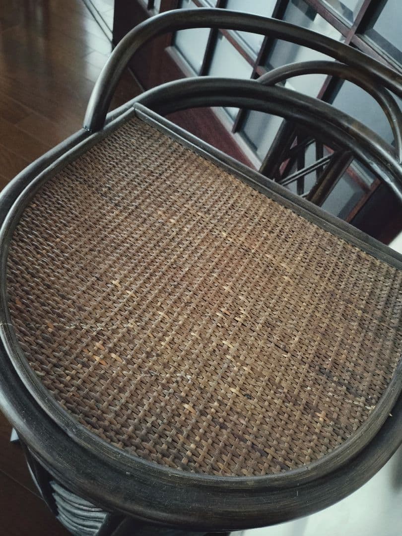 籐家具　3段キャスター付きカート　アンティーク