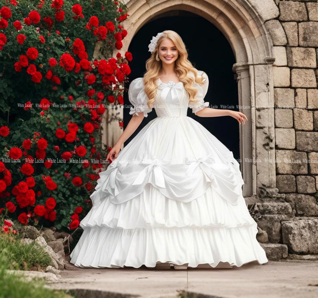 プリンセスウェディングドレス アンティークロリータ風 11号