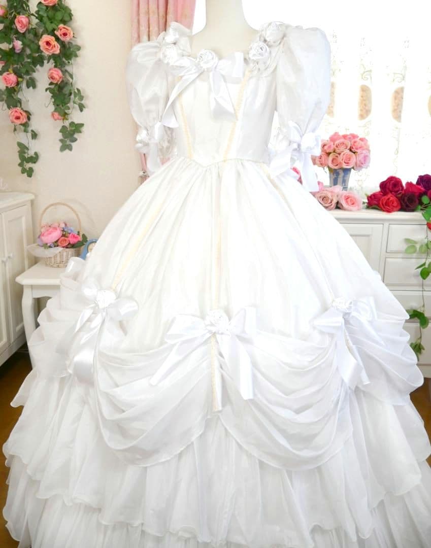 プリンセスウェディングドレス アンティークロリータ風 11号