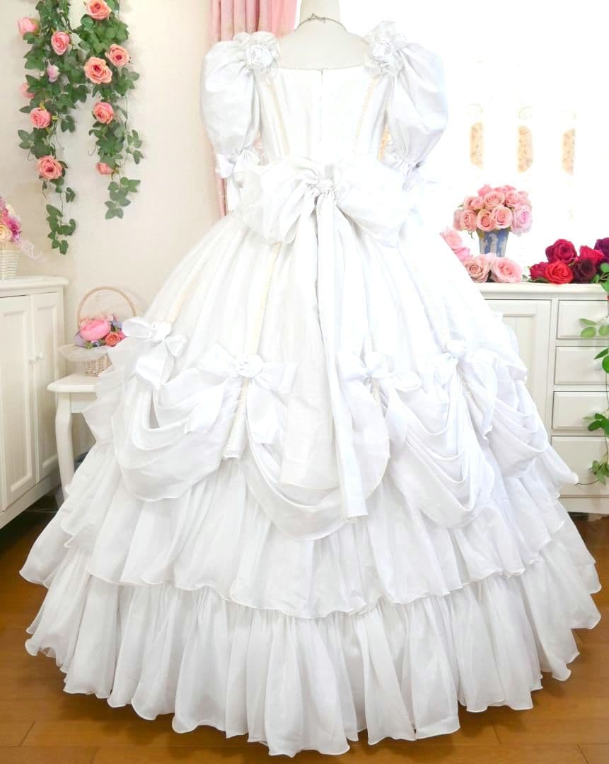 プリンセスウェディングドレス アンティークロリータ風 11号