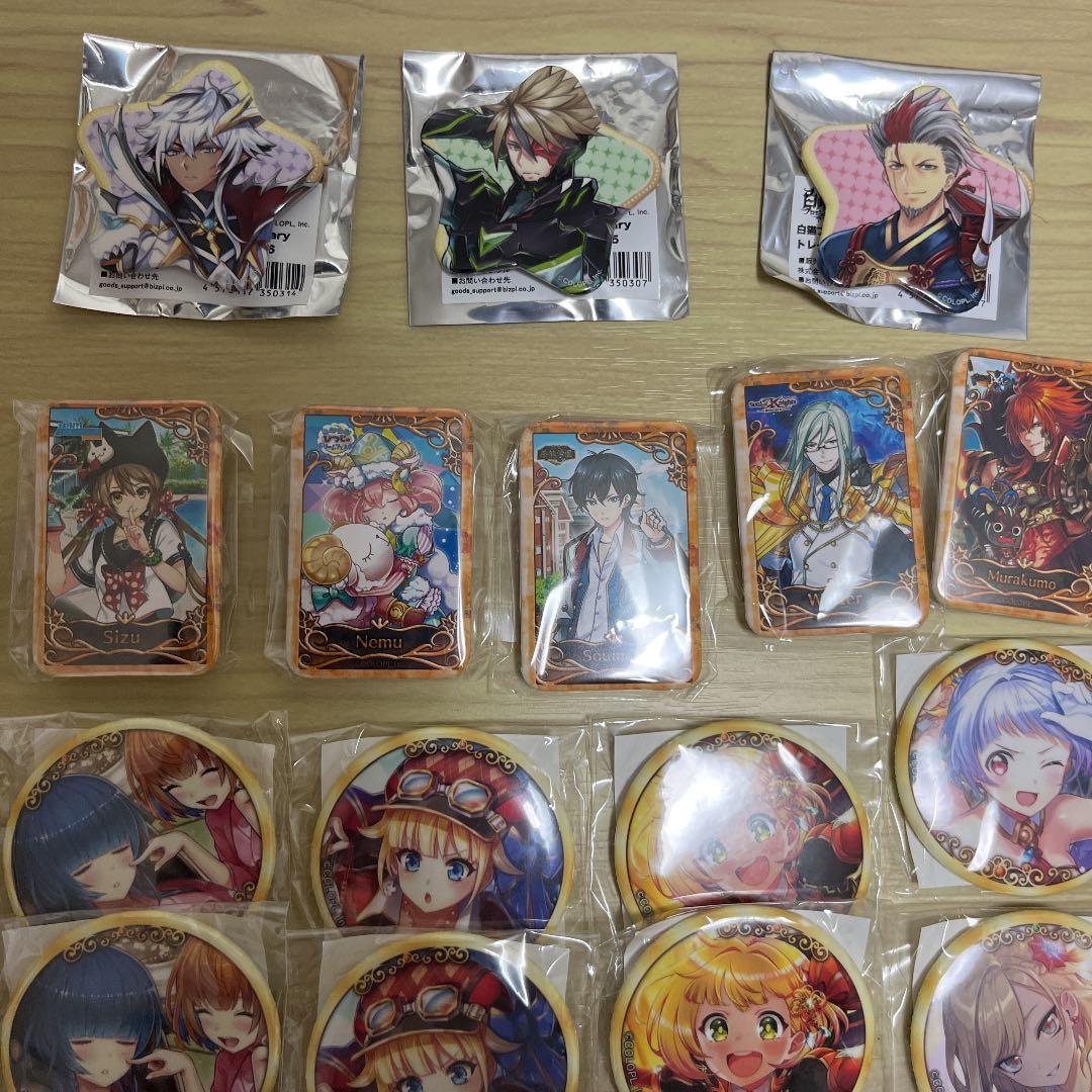 白猫プロジェクト　缶バッジ　ラバーストラップ　ラバスト　コロプラ