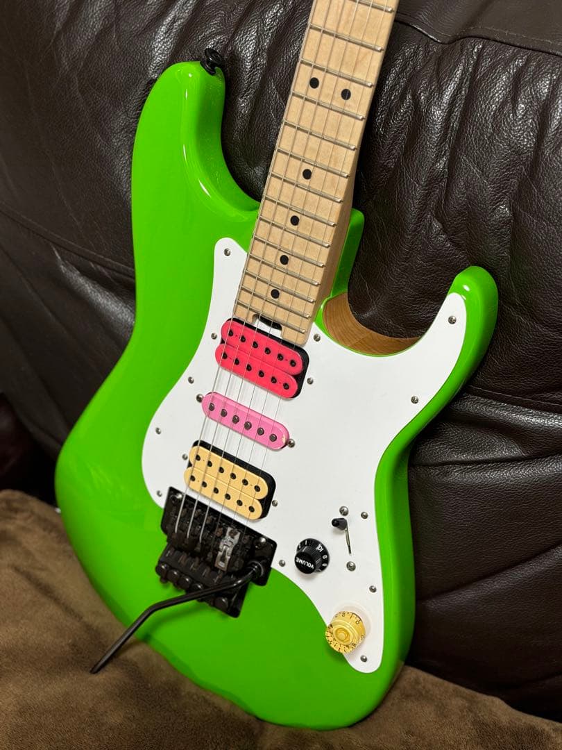 Charvel steve vai Green Meanie風MOD