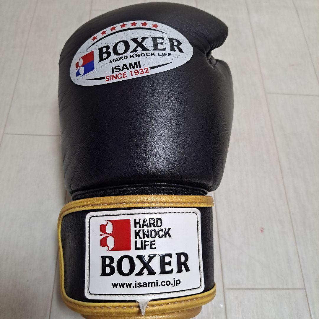 ISAMI BOXER ボクシンググローブ 黒/金　10オンス