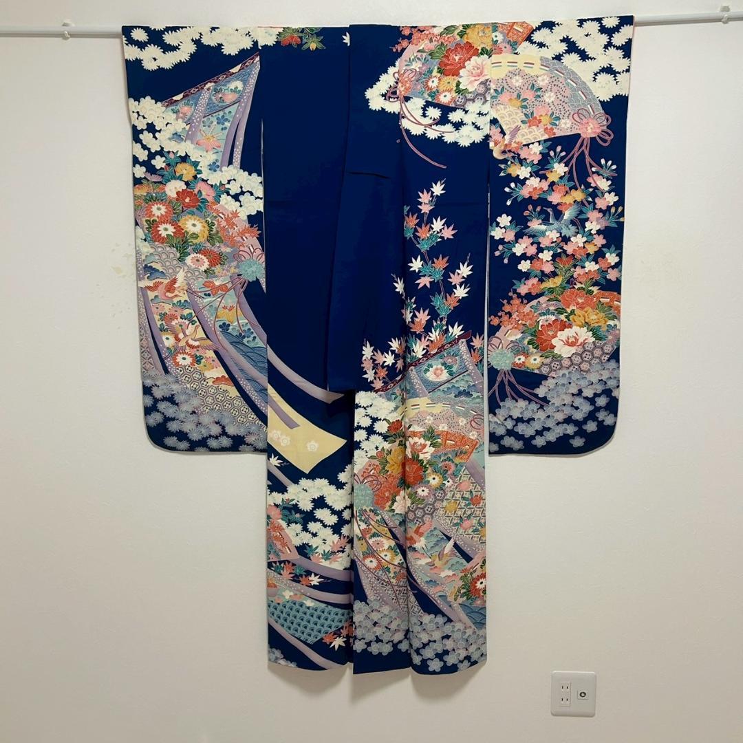 KP1781 振袖 身丈157cm 正絹 着物 成人式