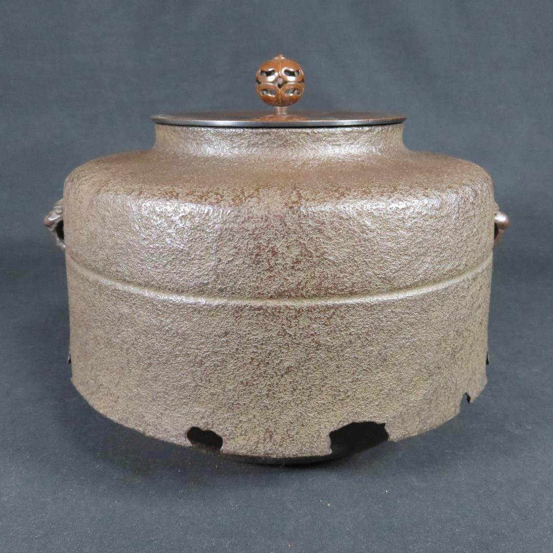 茶釜 釜師 野溝尾垂釜 木箱 共箱 茶道具 茶器