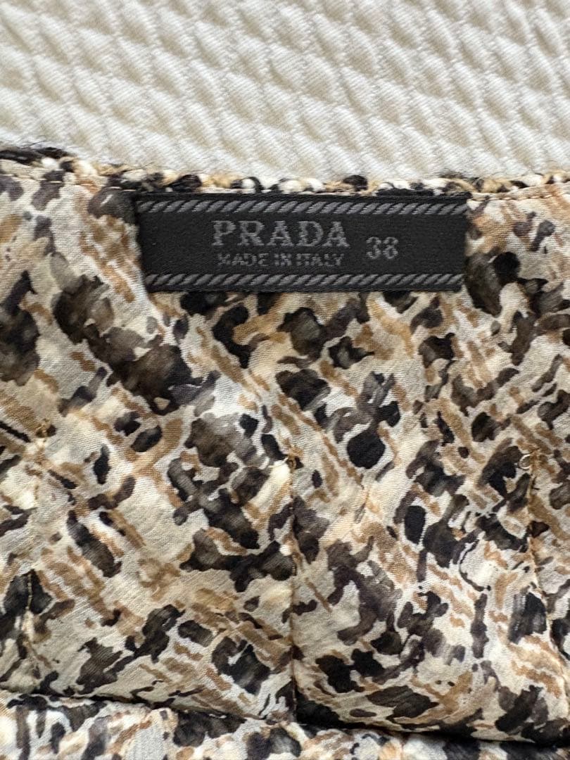 【新品・未使用】PRADA★ミックスツィード★膝丈スカート★38 イタリア製