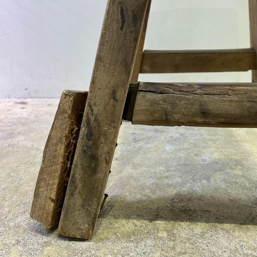 古い木製のスツール 花台 椅子 アンティーク