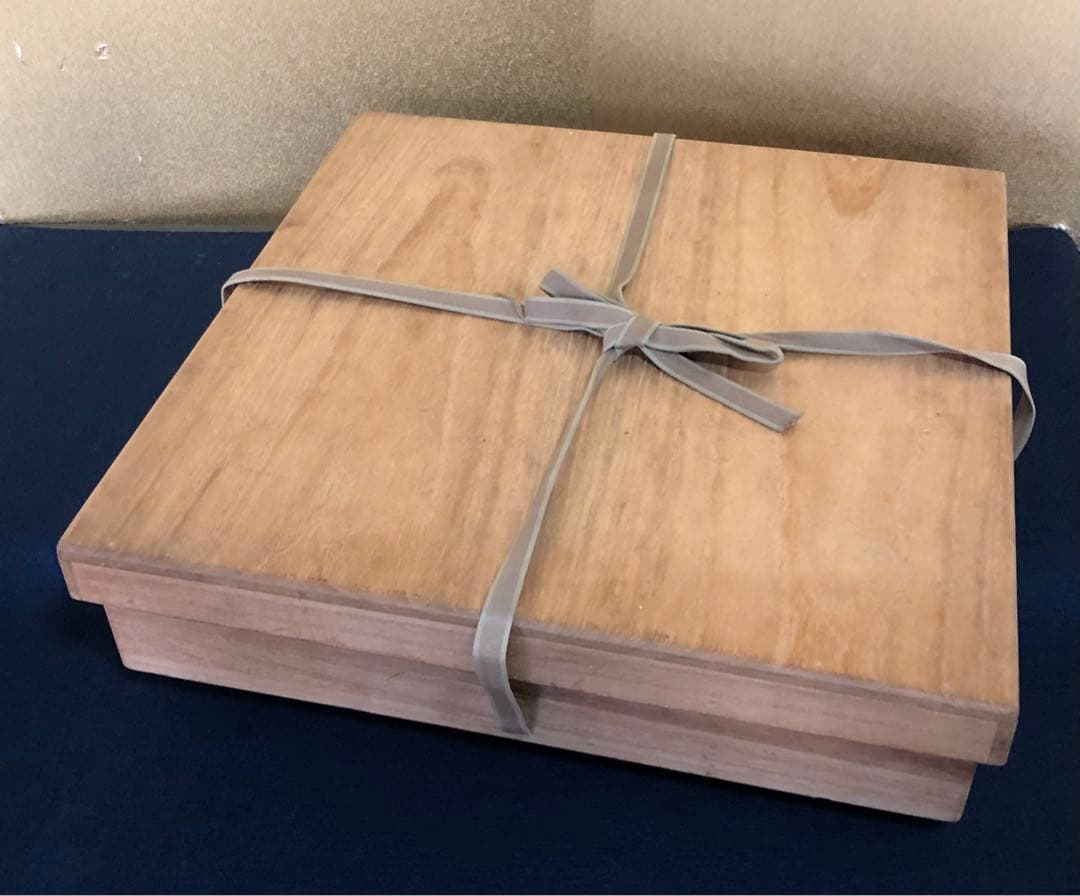 《R》茶道具 花筏蒔絵 黒炉縁 花押 塗師 萬斎 共箱 251208お4