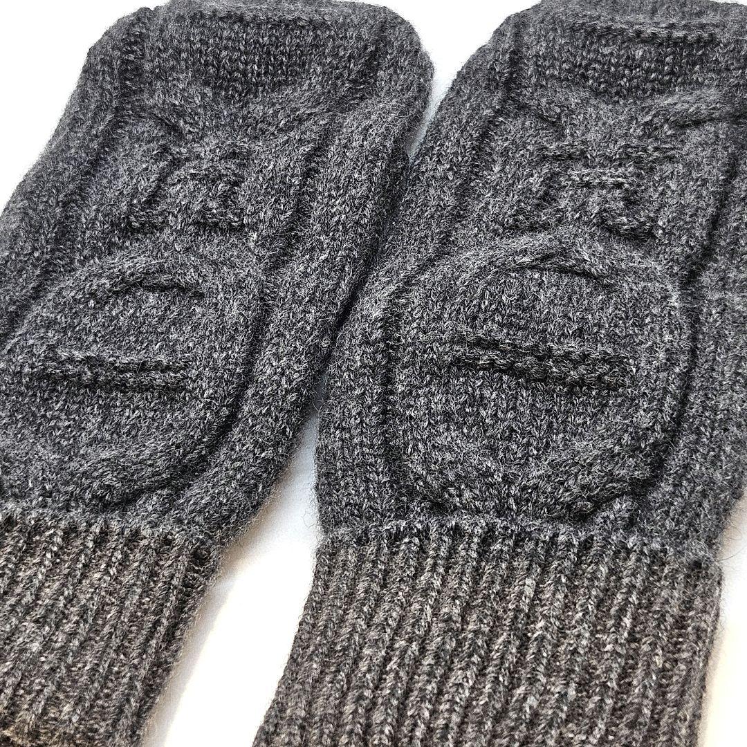 新品 エルメス ミトン ウインター フォーブル グレー 手袋