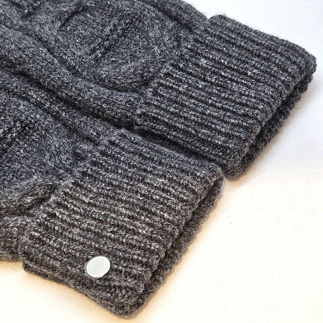 新品 エルメス ミトン ウインター フォーブル グレー 手袋