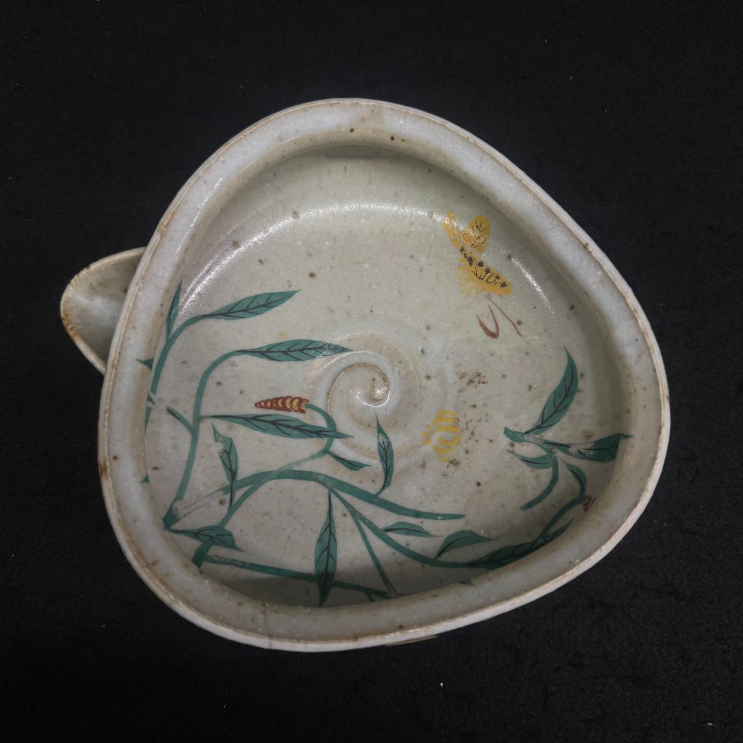 希少！源右衛門　注ぎ口付き　古伊万里風　抹茶茶碗 時代物