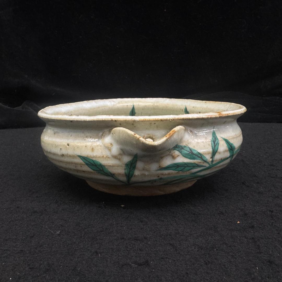 希少！源右衛門　注ぎ口付き　古伊万里風　抹茶茶碗 時代物