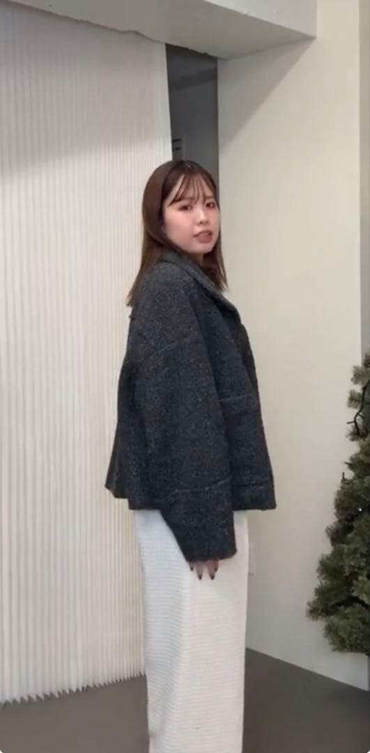 EAPHI STAND COLLAR COAT新品チャコール