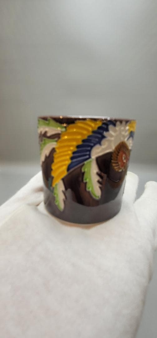 茶道具 中村翠嵐作 紫 鳳凰 蓋置 共箱