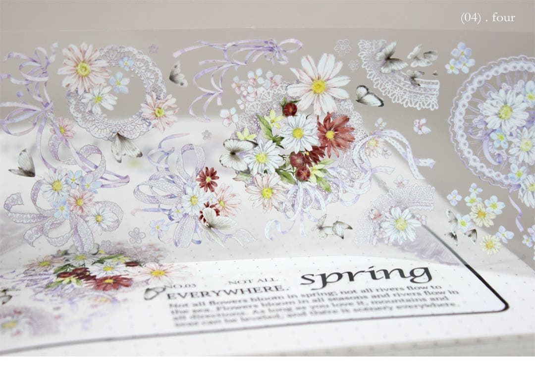 moodtape《花野似梦》海外マスキングテープ　マステ 【1803】