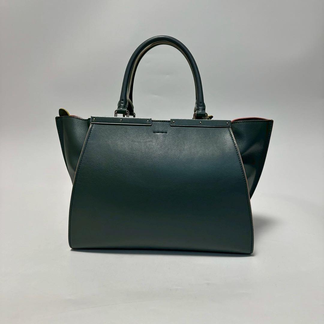 r97【美品】保存袋付　フェンディ　レザー　トロワジュール　2wayショルダー.