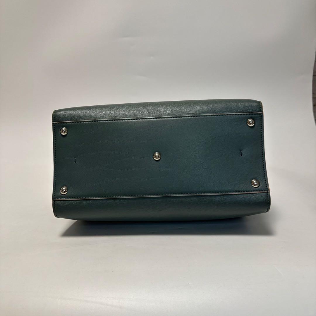 r97【美品】保存袋付　フェンディ　レザー　トロワジュール　2wayショルダー.