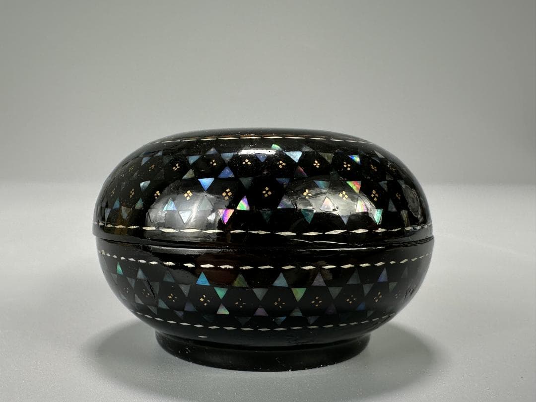 中国螺鈿香合　蓋物　香道具