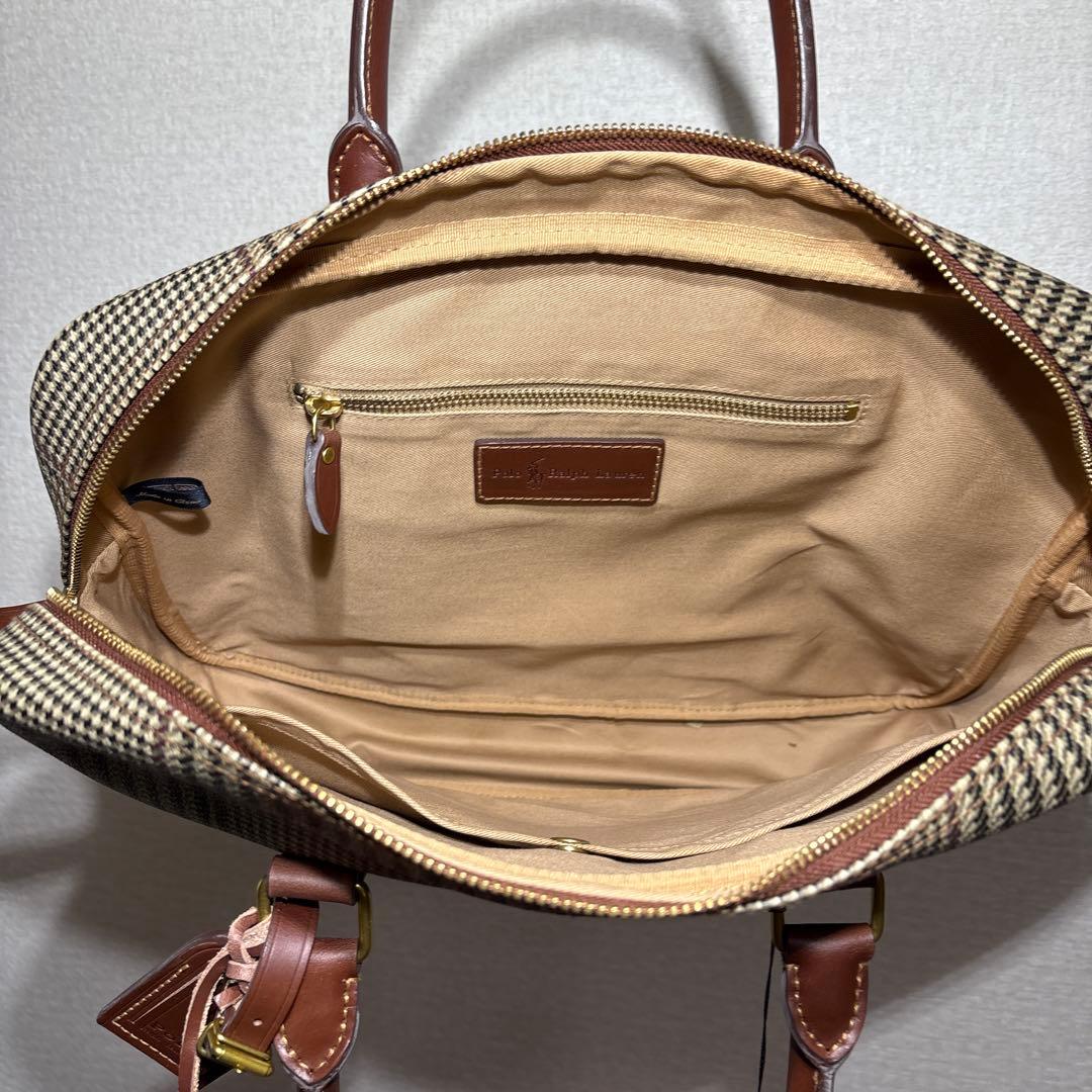未使用　ポロラルフローレン　ビジネスバッグ　千鳥格子　フリーケース