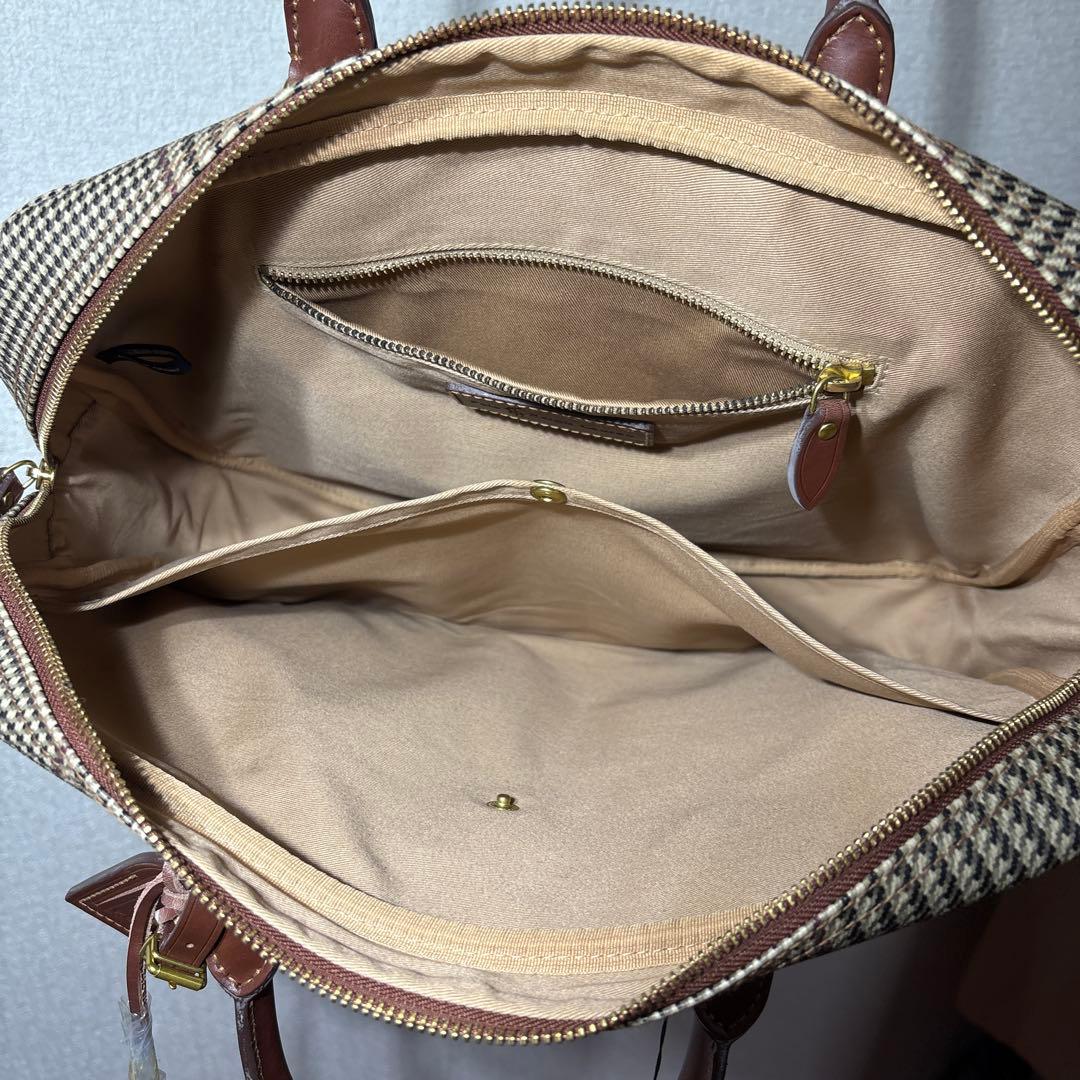 未使用　ポロラルフローレン　ビジネスバッグ　千鳥格子　フリーケース