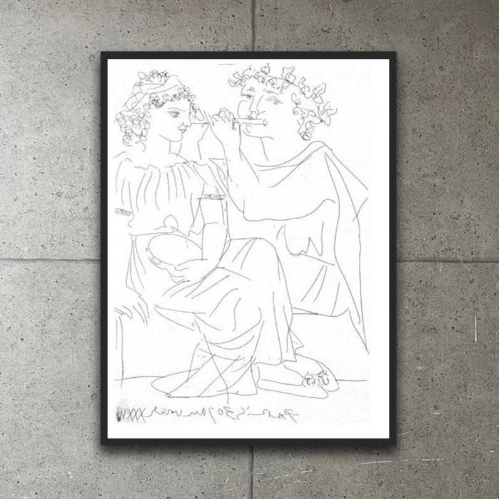 額装品/Malaga Flautista 1934（パブロ ピカソ）/ポスター