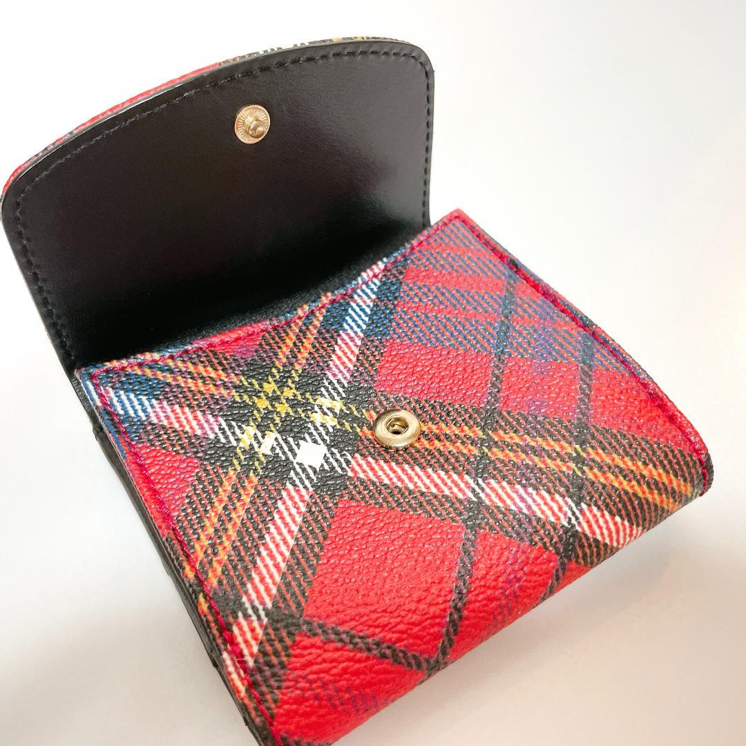 ミニ財布✨Vivienne Westwood　タータンチェック柄　二つ折り財布