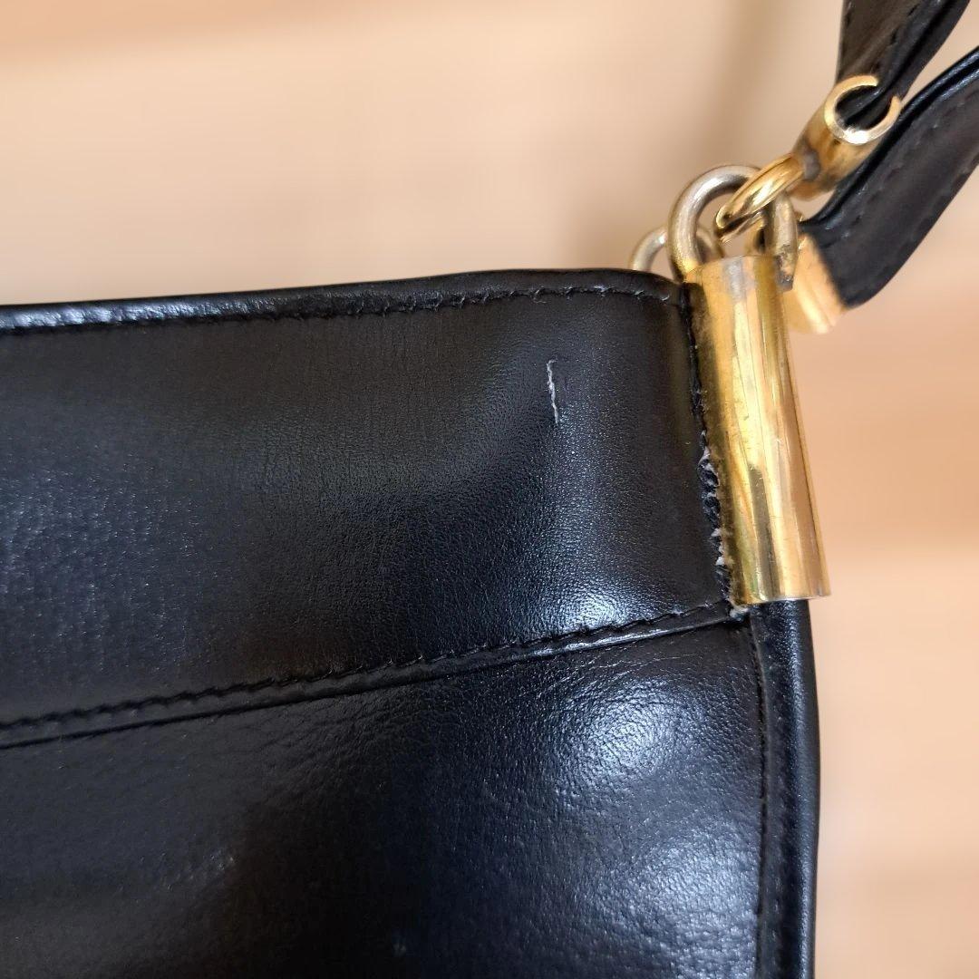 クリスチャン・ディオール ブラックレザーショルダーバッグ 最終値下げ