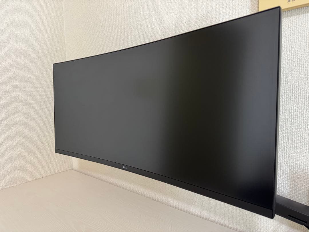 34WQ75C LG 曲面モニター 140時間使用