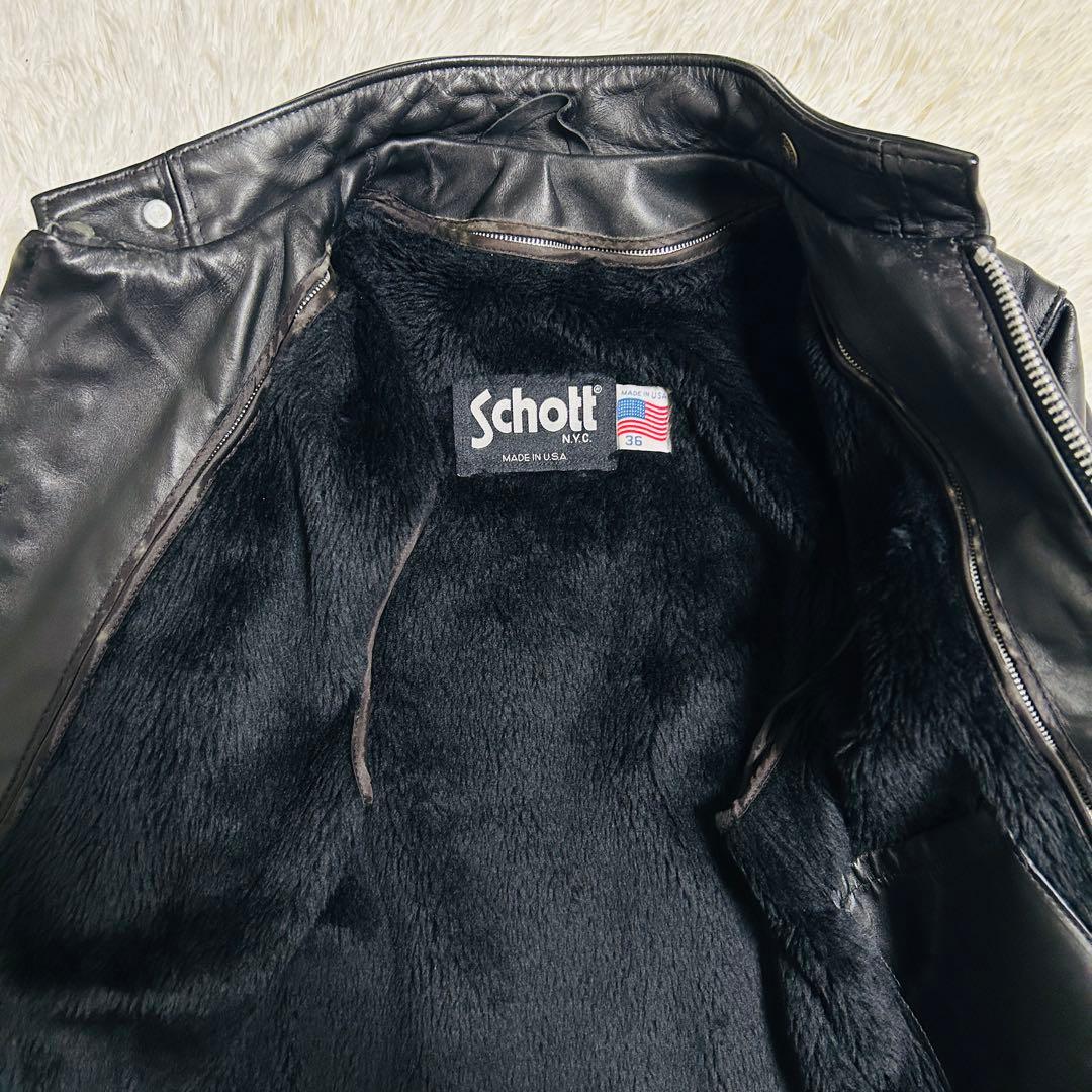 ショット Schott 641 36 ボアライナー付き ライダースジャケット