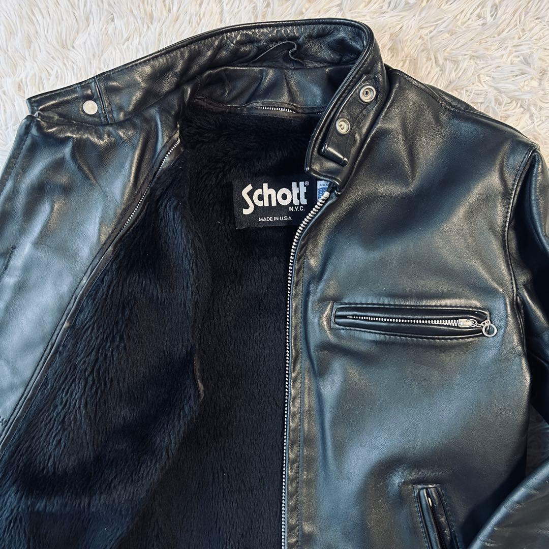 ショット Schott 641 36 ボアライナー付き ライダースジャケット