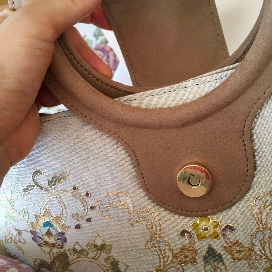 岡重　花柄　和装用バッグ