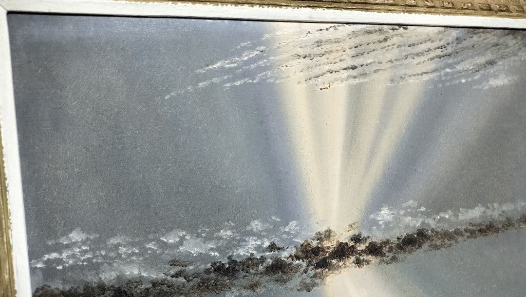 ◇油彩画　K.SATO銘あり　額装