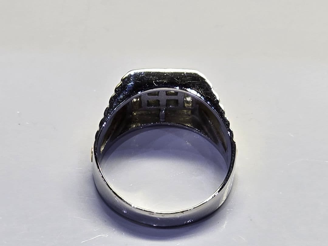 41550207mD0.68ctプラチナPt900/K18 9.1g17号