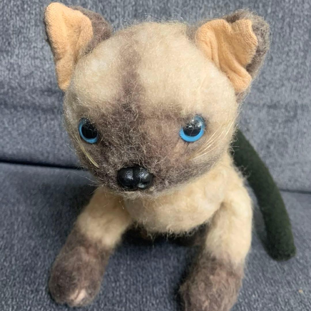 セキグチ　猫　ぬいぐるみ　LOVELOVE リアル　ビンテージ　レトロ　シャム猫