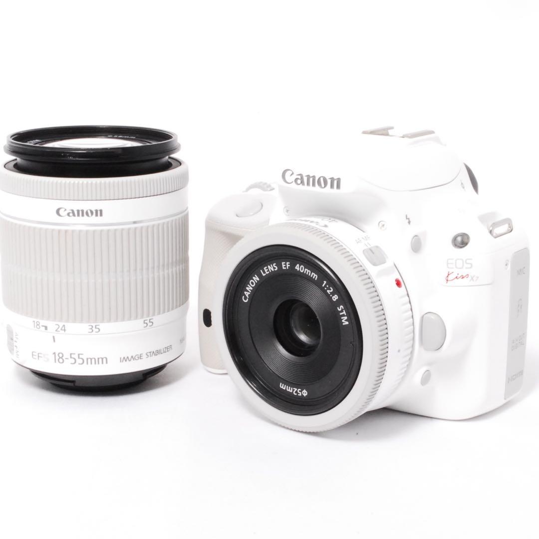 ◆STMレンズ◆Canon Kiss X7◆一眼レフカメラ◆人気のホワイト◆