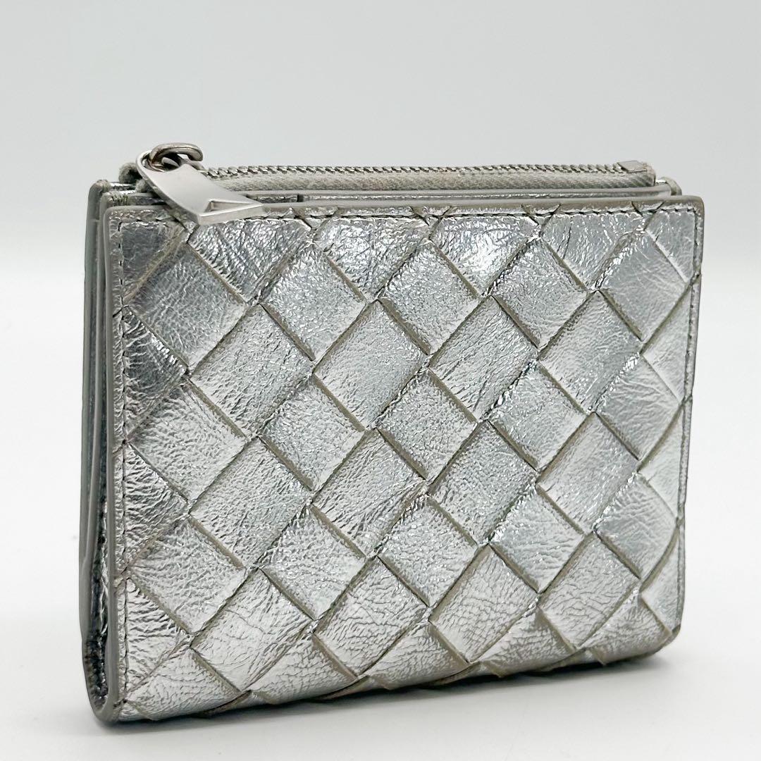 ボッテガ ヴェネタ イントレチャート 二つ折り コンパクト ウォレット