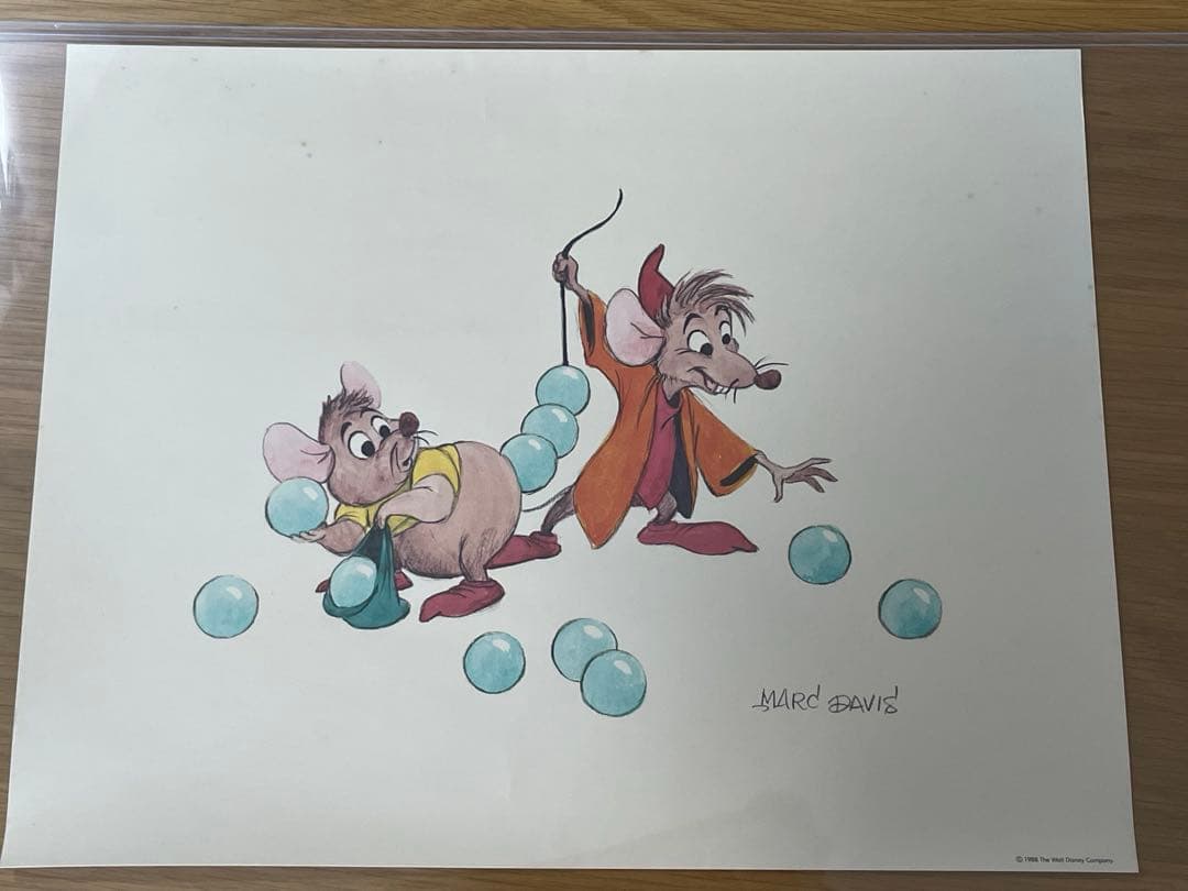 【当選品】ディズニー　ガス＆ジャック リトグラフ　複製原画　セル画