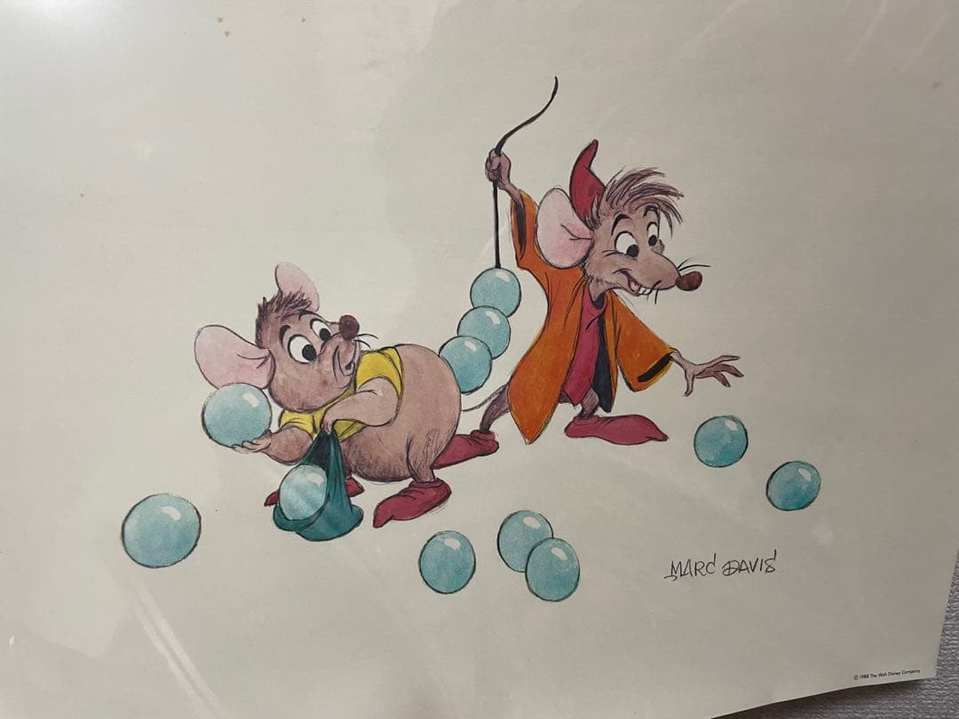 【当選品】ディズニー　ガス＆ジャック リトグラフ　複製原画　セル画