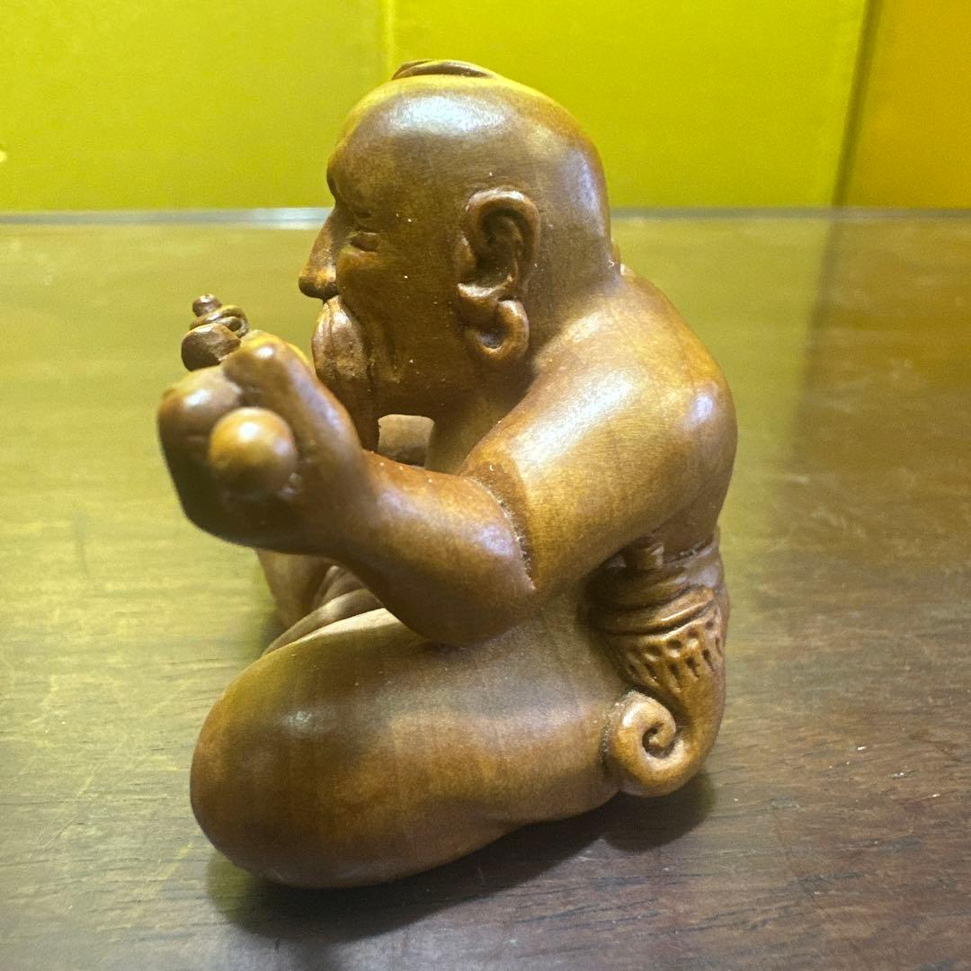 木製 人形 彫刻 武器 置物 根付