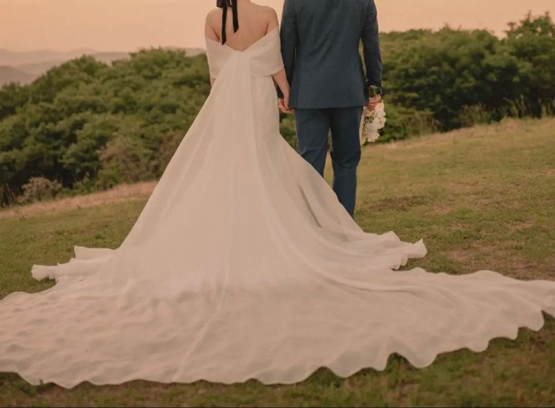 ドレスプロダクション　2way バックトレーン マーメイドドレス