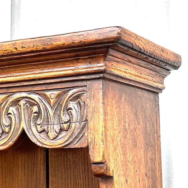 イギリスアンティーク　オープンカップボード　飾り棚　食器棚　オーク材