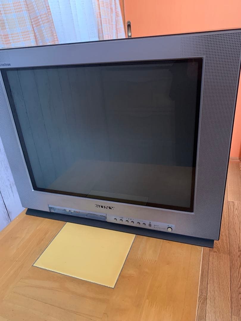 ブラウン管テレビ シルバー 2リモコン付き