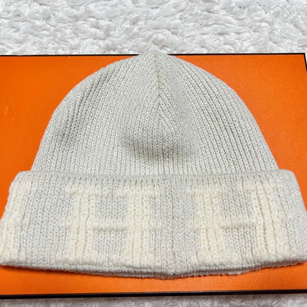 未使用タグ付き エルメス マルジェラ期 カシミヤ混 ラメ ニット帽 Hロゴ ME