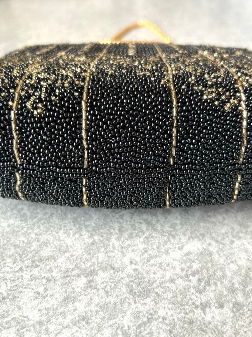 【美品・希少】Lumy はしもと　ビーズ装飾 ビーズバッグ　ヴィンテージ