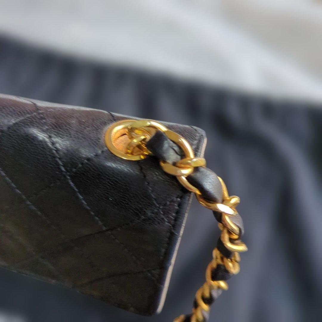 CHANELマトラッセ ブラックショルダーバッグ