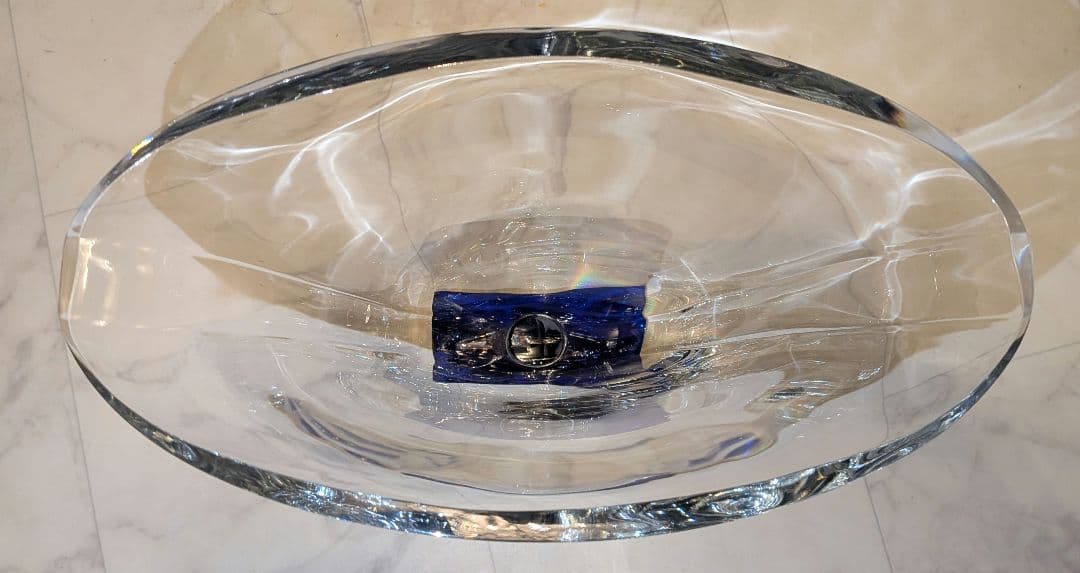 【最終値下げ】ガラス製 青色底部 Daum フランス製